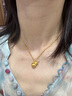 CRD克徠帝足金999黃金項鏈男女同款素鏈扁平側(cè)身鏈實心送七夕禮物 7g 16#[40cm] 曬單實拍圖
