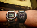 卡西歐（CASIO）手表男G-SHOCK經(jīng)典小方塊小銀塊電子表送男友禮物GMW-B5000D-1CPR 曬單實(shí)拍圖