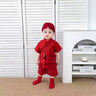G.DUCKKIDS小黃鴨童裝一周歲禮服男寶寶抓周衣服百天滿月中國風(fēng)唐裝兒童漢服 紅色 80 尺碼建議9-12個月cm 曬單實拍圖