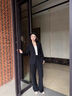 匆蒙黑色條紋拼接西裝套裝女外套女職業(yè)裝高端輕奢免燙西服女休閑修身 曬單實(shí)拍圖