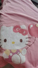 Hello Kitty女童短袖t恤夏季紅色兒童半袖 蒂牽球心K粉  130  曬單實(shí)拍圖