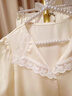 GP Memory春秋新款冰絲睡衣女輕奢法式蕾絲長(cháng)袖甜美家居服生日送閨蜜禮盒裝 杏色【短袖+短褲】 L 【建議100-120斤】 曬單實(shí)拍圖