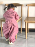 G.DUCKKIDS小黃鴨女童春裝套裝2025新款兒童春秋裝休閑洋氣寶寶春季翻領(lǐng)時(shí)髦 皮粉色 【套裝】 110 曬單實(shí)拍圖