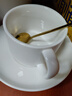 友來福陶瓷咖啡杯 歐式簡(jiǎn)約白色拉花咖啡杯套裝220ml大容量馬克杯 曬單實(shí)拍圖