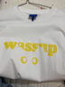WASSUP2025搞怪貓眼T恤衫夏季寬松純棉國潮牌ins男女生短袖圓領(lǐng)重磅休閑 白色 常規(guī) M 曬單實拍圖