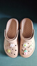 斯凱奇（Skechers）洞洞鞋女士夏季外穿包頭泡泡鞋厚底透氣軟底涼拖鞋休閑鞋111514 曬單實拍圖