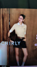 歐時(shí)力OCHIRLY 100%棉直筒牛仔短褲女褲子休閑洗水2025早秋新品 深藍 M 曬單實(shí)拍圖