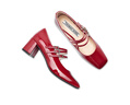 TOOMANYSHOES crush 新款粗跟小香風(fēng)單鞋優(yōu)雅復(fù)古瑪麗珍鞋女鞋情人節(jié)送女友 紅色 37 曬單實(shí)拍圖