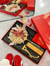 駱易家團扇新娘結婚雙面高級十里紅妝秀禾喜扇diy材料包成品 鳳凰于飛-成品（禮盒裝） 無規(guī)格 曬單實拍圖