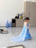 G.DUCKKIDS小黃鴨冰雪奇緣愛莎公主裙女童連衣裙夏季兒童艾莎裙子六一表演服 艾莎公主裙 110 尺碼4~5歲【100-110cm】 曬單實拍圖