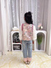 G.DUCKKIDS小黃鴨童裝女童春秋套裝新款兒童衣服女寶寶秋季新中式刺繡牛仔褲 三件套 120 尺碼5~6歲【110-120cm】cm 曬單實(shí)拍圖