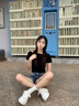 卓詩尼厚底板鞋女2025年秋季新款透氣百搭休閑女鞋小個子增高兩穿小白鞋 米白色 37 曬單實(shí)拍圖