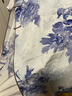 一城風(fēng)絮水蘊(yùn)江南丨原創(chuàng)設(shè)計夏款丨真絲雙縐印花復(fù)古民國風(fēng)倒大袖一片式旗 藍(lán)色印花真絲雙縐 L 曬單實(shí)拍圖