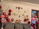 多美憶生日場景布置女孩生日氣球裝飾兒童桌飄寶寶周歲生日快樂粉色城堡 曬單實(shí)拍圖