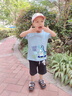 真維斯男童夏裝套裝中小童純棉夏裝兒童上衣帥氣男童洋氣半袖純棉t恤 【套裝】白(怪獸)灰(獸爪) 140 【推薦體重56-68斤】 曬單實(shí)拍圖