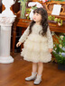 G.DUCKKIDS小黃鴨女童連衣裙春秋季兒童公主裙生日花童婚禮周歲禮服寶寶裙子 杏色 90 建議寶寶10-12公斤 24-36個(gè)月 曬單實(shí)拍圖