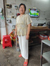 渝鼎福媽媽裝2025夏新款中老年時(shí)尚女裝短袖洋氣上衣套裝母親節(jié)禮物 杏黃上衣+米色褲子 3XL --建議120-135斤 曬單實(shí)拍圖