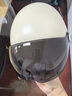 天騎頭盔 電動車3c認(rèn)證新國標(biāo)A類電瓶車半盔男女士夏季安全帽四季通用 米白色 米白-防曬茶鏡  曬單實(shí)拍圖