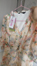 妖精的口袋【花天酒地裙】法式v領(lǐng)碎花連衣裙女2025年夏季收腰顯瘦度假裙子 甜美嫩黃色 M 曬單實(shí)拍圖