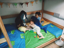 MIDO HOUSE銘都 兒童床品三/四件套新疆棉男孩女孩100%純棉床單床笠款被套 【A類100支純棉】動物派對-藍(lán) 1.2m 床笠款 -被套150*200 -三件套 曬單實(shí)拍圖
