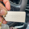 蔻馳（COACH）【官方授權店】奢侈品女包單肩斜挎手提包老花水桶包送女友禮物 CA582IMDQC卡其配白色 曬單實(shí)拍圖