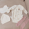 babylove新生兒包屁衣春秋款純棉嬰兒衣服三角哈衣彩棉寶寶爬服家居服 曬單實(shí)拍圖