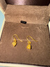 蜜金（HoneyGold）珠寶黃金耳釘足金古法手工金稱(chēng)心如意耳墜HGJ1584工費150元/件 3.04g 曬單實(shí)拍圖