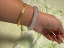 冰種飄花玉髓白月光高冰瑪瑙手鐲女荔枝凍天然冰透ins風(fēng)新款鐲子 荔枝凍-20%客戶的選擇 54-55 曬單實拍圖