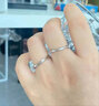 中國黃金（CHINA GOLD）S925銀莫比烏斯戒指男女情侶雙生指環(huán)手飾品中秋節生日禮物送女友 【今/次日達】莫比烏斯情侶戒指 曬單實(shí)拍圖