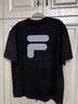 斐樂（FILA）FUSION潮牌情侶短袖T恤夏季寬松休閑印花男女裝圓領(lǐng)純棉上衣 深黑-BK 2XL (185) 曬單實(shí)拍圖