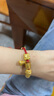 周大福十二生肖 狗年生肖定價(jià)黃金吊墜轉(zhuǎn)運(yùn)珠 生肖狗 EOR832七夕 曬單實(shí)拍圖