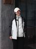 波司登2025新款沖鋒衣鵝絨服女短款三合一防風(fēng)防水保暖外套B250331302 月光白/黑色|8050/8056|80MC XS 155/80A 體重約100斤以內(nèi) 曬單實拍圖