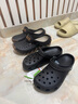 crocs卡駱馳檀健次同款洞洞鞋男沙灘鞋|10001 黑色-001 43(270mm) 曬單實拍圖