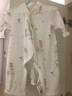 童泰（TONGTAI）嬰兒連體衣夏季純棉新生兒爬服寶寶蝴蝶哈衣和尚服提花橘色59cm 曬單實(shí)拍圖