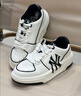NY老爹鞋洋基隊小白鞋厚底男女情侶增高潮流百搭休閑低幫運動(dòng)板鞋子 白黑 36.5 曬單實(shí)拍圖