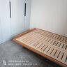 北陌家具星野床無(wú)床頭齊邊床實(shí)木簡(jiǎn)約日式小戶(hù)型原木懸浮床櫻桃木雙人 【櫻桃木】齊邊床(無(wú)置物架）#01 1500mm*2000mm 曬單實(shí)拍圖