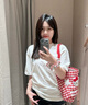美職棒（MLB）官方旗艦 男女情侶裝短袖25夏季新款上衣后背仿牛仔老花半袖服T恤 紐約洋基隊(duì)0953/象牙色 XL 180/100A 曬單實(shí)拍圖