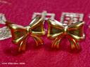 中國黃金（CHINA GOLD）黃金耳釘女士足金蝴蝶結(jié)耳釘純金新年七夕情人節(jié)禮物送女友老婆 足金蝴蝶結(jié)耳釘約0.8g 曬單實拍圖