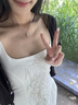 阿黛麗天然粉水晶寶石吊墜女款鑲嵌S925項鏈頸飾芙蓉石七夕情人節(jié)禮物 曬單實拍圖