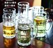DELISOGA 帶把手玻璃杯家用無鉛水杯子啤酒杯大容量扎啤杯加厚喝水泡茶杯 【6只裝】 380ml海特杯 曬單實拍圖