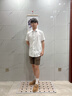 杉杉透氣竹纖維短袖男裝襯衫上衣夏季薄款商務休閑正裝純色工裝 白色 短袖 44 (185/108A) 曬單實拍圖