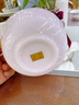 天霽瑤景德鎮(zhèn)粉色玉瓷餐具家用高檔金邊碗碟飯碗盤子骨瓷瓷碗玉 5.5英寸面碗1個(gè) 曬單實(shí)拍圖