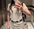 歐時力OCHIRLY 包臀牛仔褲裙短裙半身裙氣質(zhì)配腰帶女2025春夏新款 杏仁黃 S 曬單實(shí)拍圖