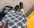 皓娥超軟樂福鞋單鞋女2024新款學院風小皮鞋女一腳蹬軟皮黑色平底女鞋 黑色 37 曬單實拍圖