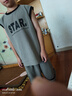 猴兄仔男童背心套裝夏季中大兒童韓版無袖衣服兩件套男孩休閑運動服夏裝 灰色 150 曬單實拍圖