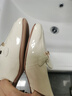 百麗（Belle）金屬扣方頭包頭涼鞋女商場(chǎng)同款真皮涼鞋BZ5B1BH4 米色 38 (240mm) 曬單實(shí)拍圖
