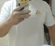 阿迪達(dá)斯 （adidas）t恤男夏季運動透氣輕薄寬松棉短袖 白/金 2XL  曬單實拍圖