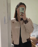 CS.LION美式復(fù)古棒球服短外套女2025春秋新款高級(jí)感寬松學(xué)生百搭?yuàn)A克上衣  外套杏色  L 100-115斤 曬單實(shí)拍圖