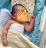 babycare嬰兒護(hù)肚圍新生兒童寶寶護(hù)肚子臍帶防著涼保暖咯咕豆綠2條裝17×24 曬單實(shí)拍圖