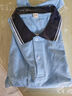 校服夏季小學(xué)生短袖polo衫初中高中班服運動(dòng)服男女幼兒童園服半袖 004藍色短袖黑領(lǐng) 180 曬單實(shí)拍圖